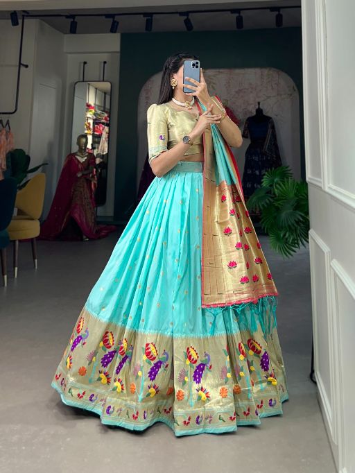 Vardan Ethnic Taraa L 2021 Jequard Silk Paithani Lehenga Choli Collection