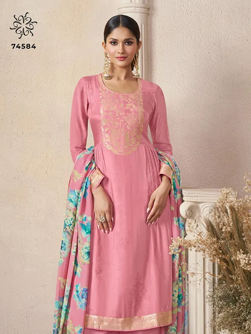 Vinay Kuleesh Navya Vol 2 Wholesale Self Weaved Viscose Salwar Suit - Image 3