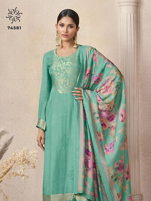Vinay Kuleesh Navya Vol 2 Wholesale Self Weaved Viscose Salwar Suit - Image 4