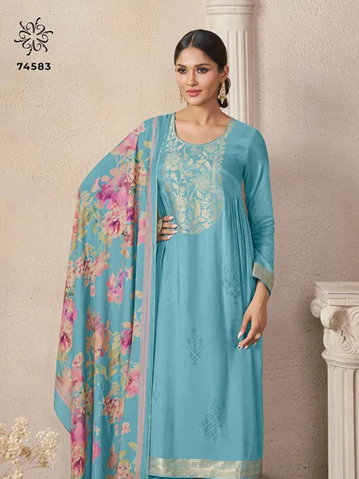 Vinay Kuleesh Navya Vol 2 Wholesale Self Weaved Viscose Salwar Suit - Image 5