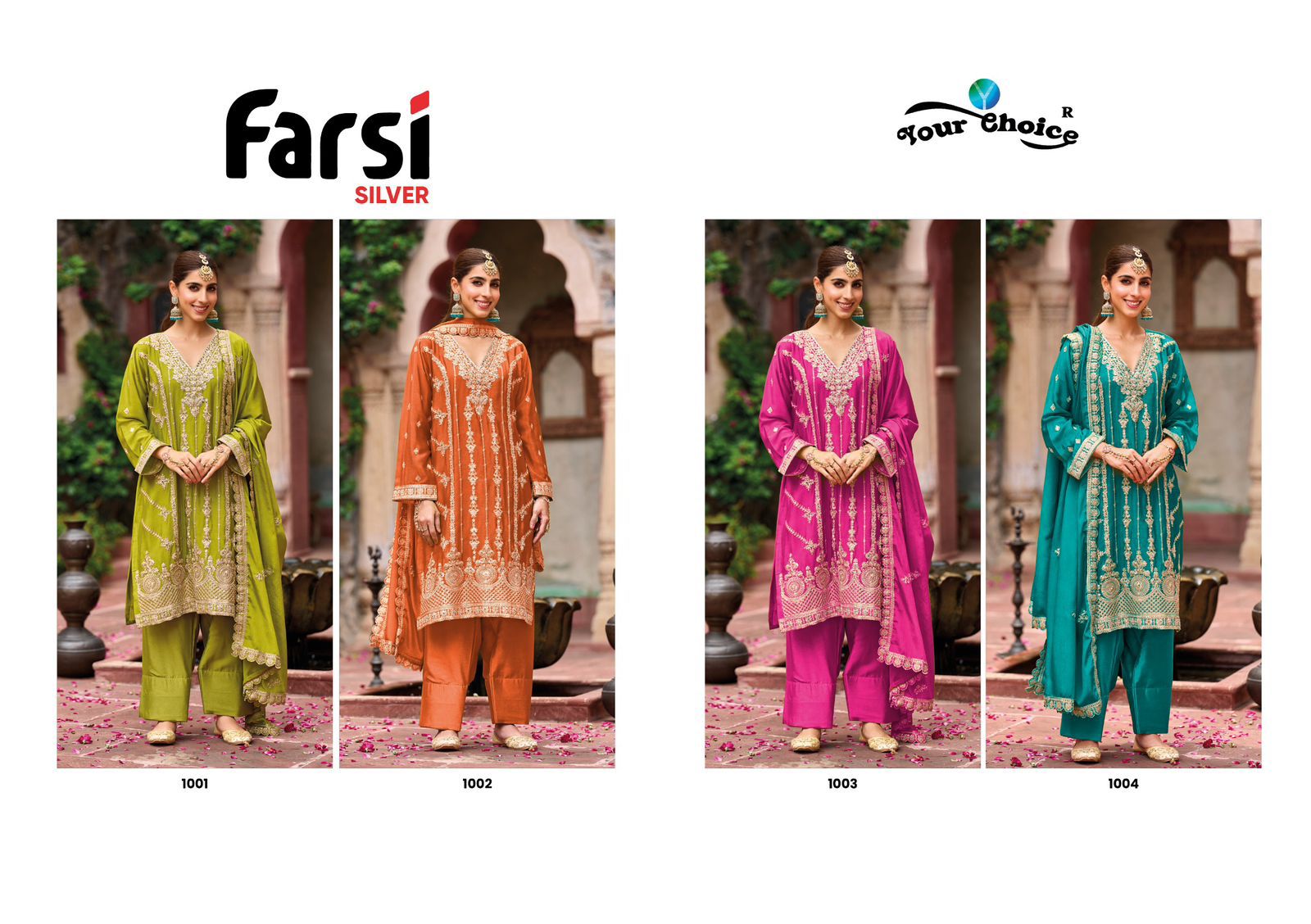 Your choice FARASi Silver Wholesale Heavy Chinon Salwar Suit Catalog - Image 6