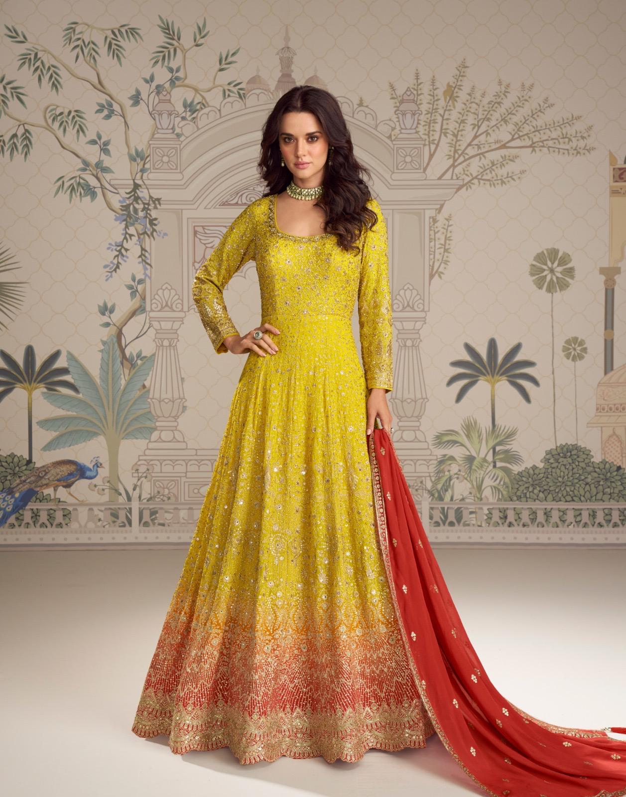 Sayuri Saboori Georgette Embroidered Designer Party Wear Gown - Image 8