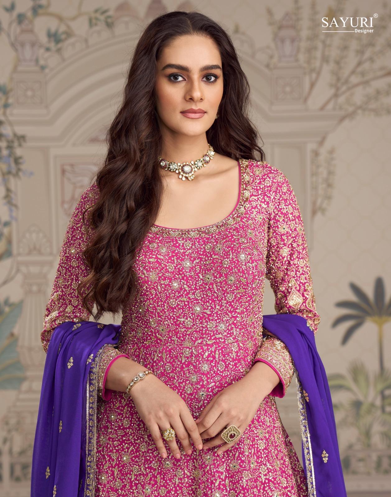 Sayuri Saboori Georgette Embroidered Designer Party Wear Gown - Image 7