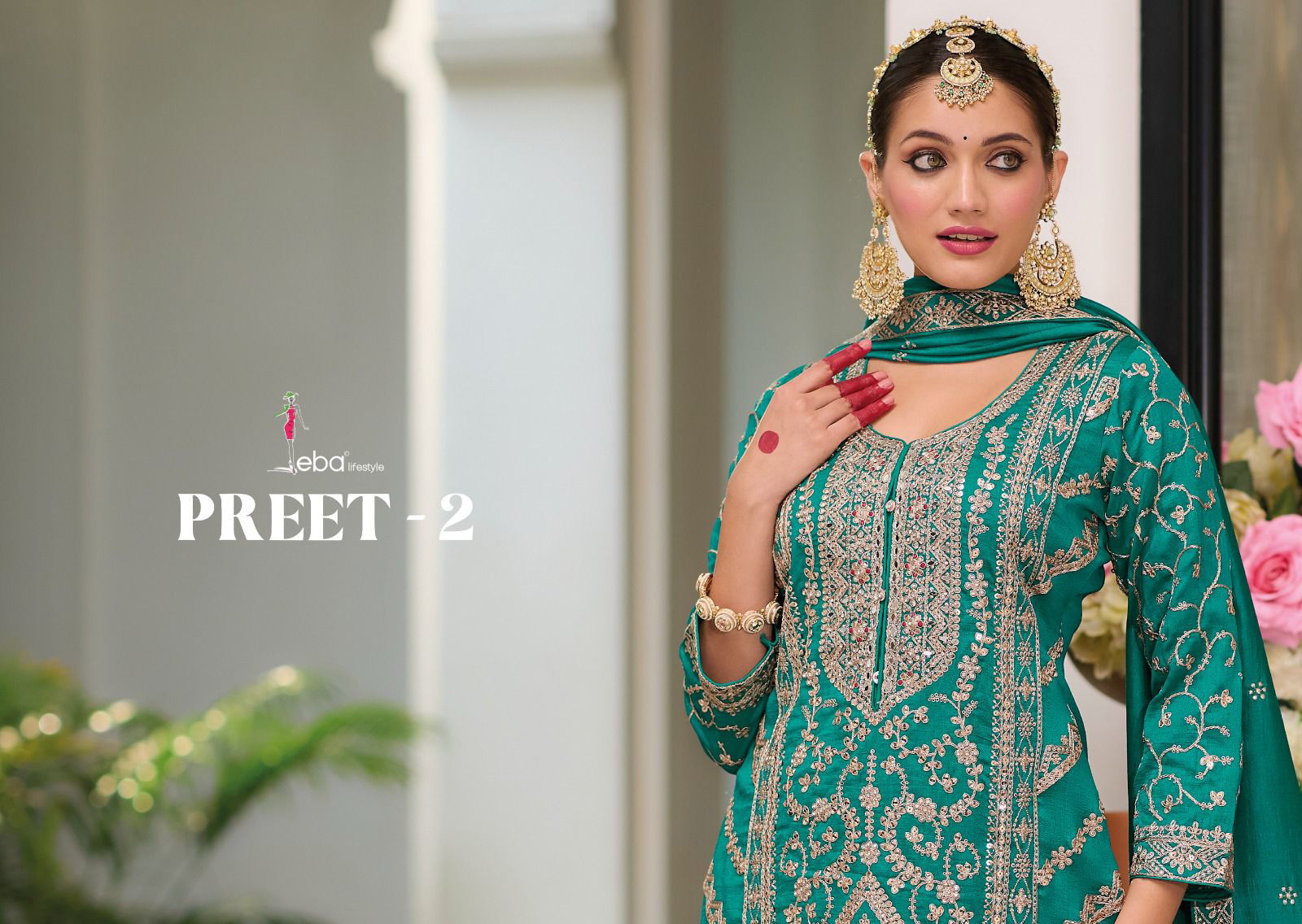 Eba Preet Vol 2 Heavy Silk Embroidery Designer Salwar Suit - Image 7