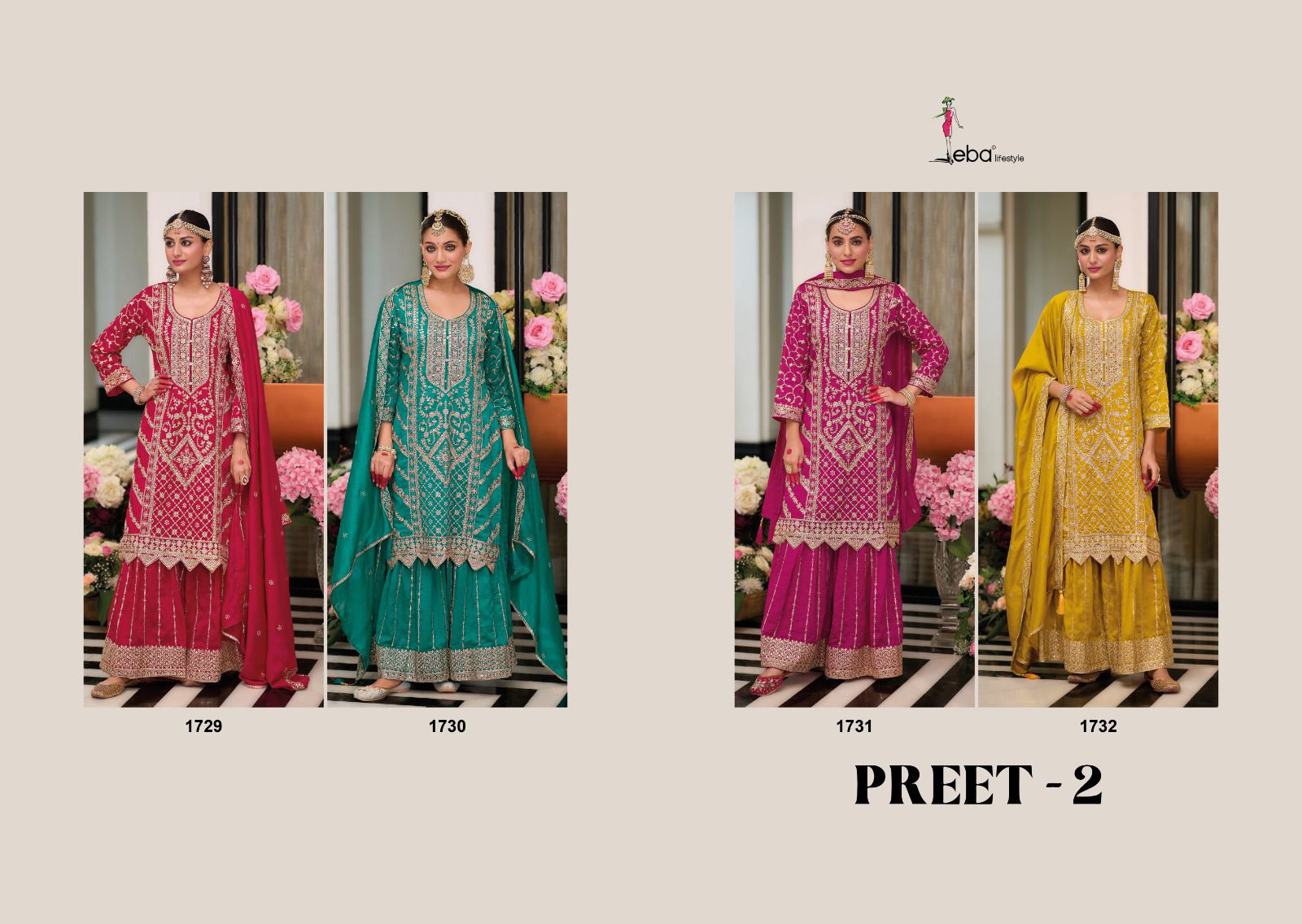 Eba Preet Vol 2 Heavy Silk Embroidery Designer Salwar Suit - Image 2