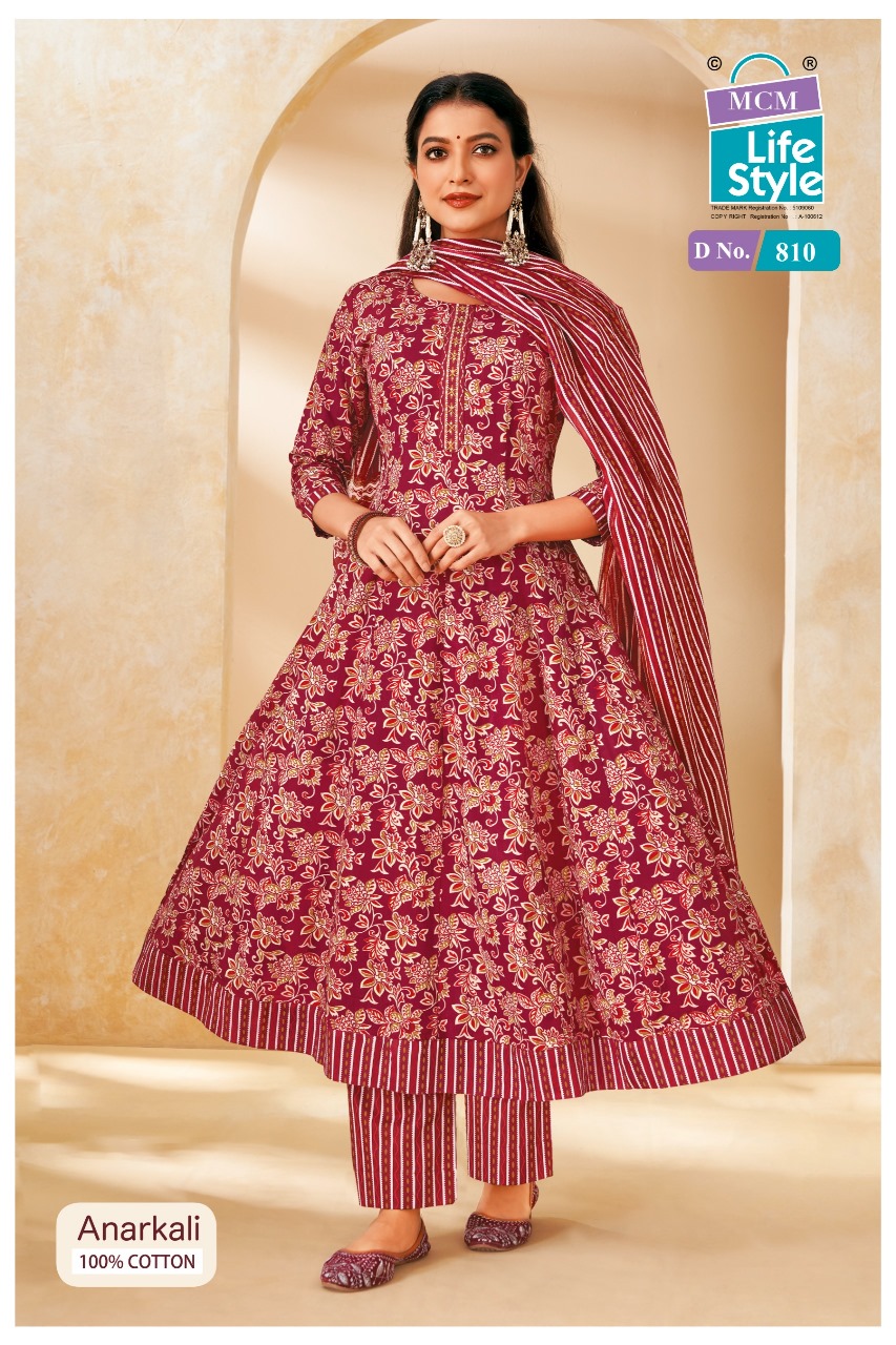 Mcm Anarkali Vol 8 Readymade Cotton Printed Anarkali Suit - Image 6