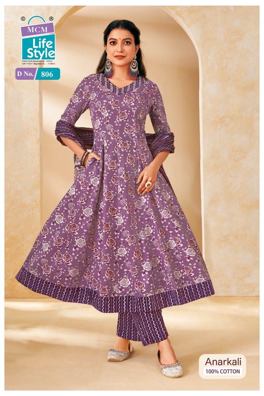 Mcm Anarkali Vol 8 Readymade Cotton Printed Anarkali Suit - Image 5