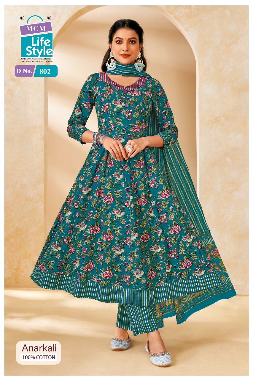Mcm Anarkali Vol 8 Readymade Cotton Printed Anarkali Suit - Image 11