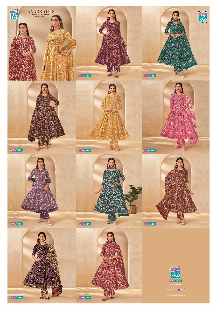 Mcm Anarkali Vol 8 Readymade Cotton Printed Anarkali Suit - Image 8