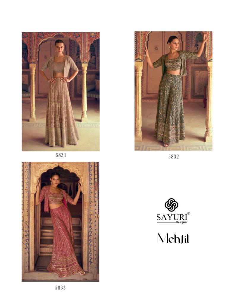 Sayuri Mehfil Georgette Indo Western Party Wear Catalog - Image 10