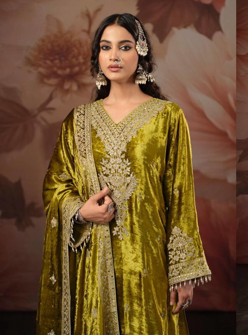 Ibiza Reza Velvet Handwork Designer Salwar Kameez Catalog
