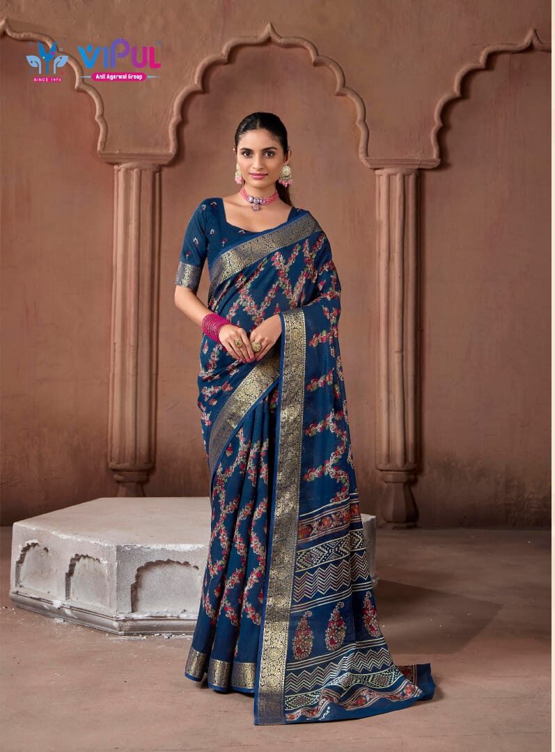 Vipul Samira Silk 913D Silk Wedding Wear Saree Catalog