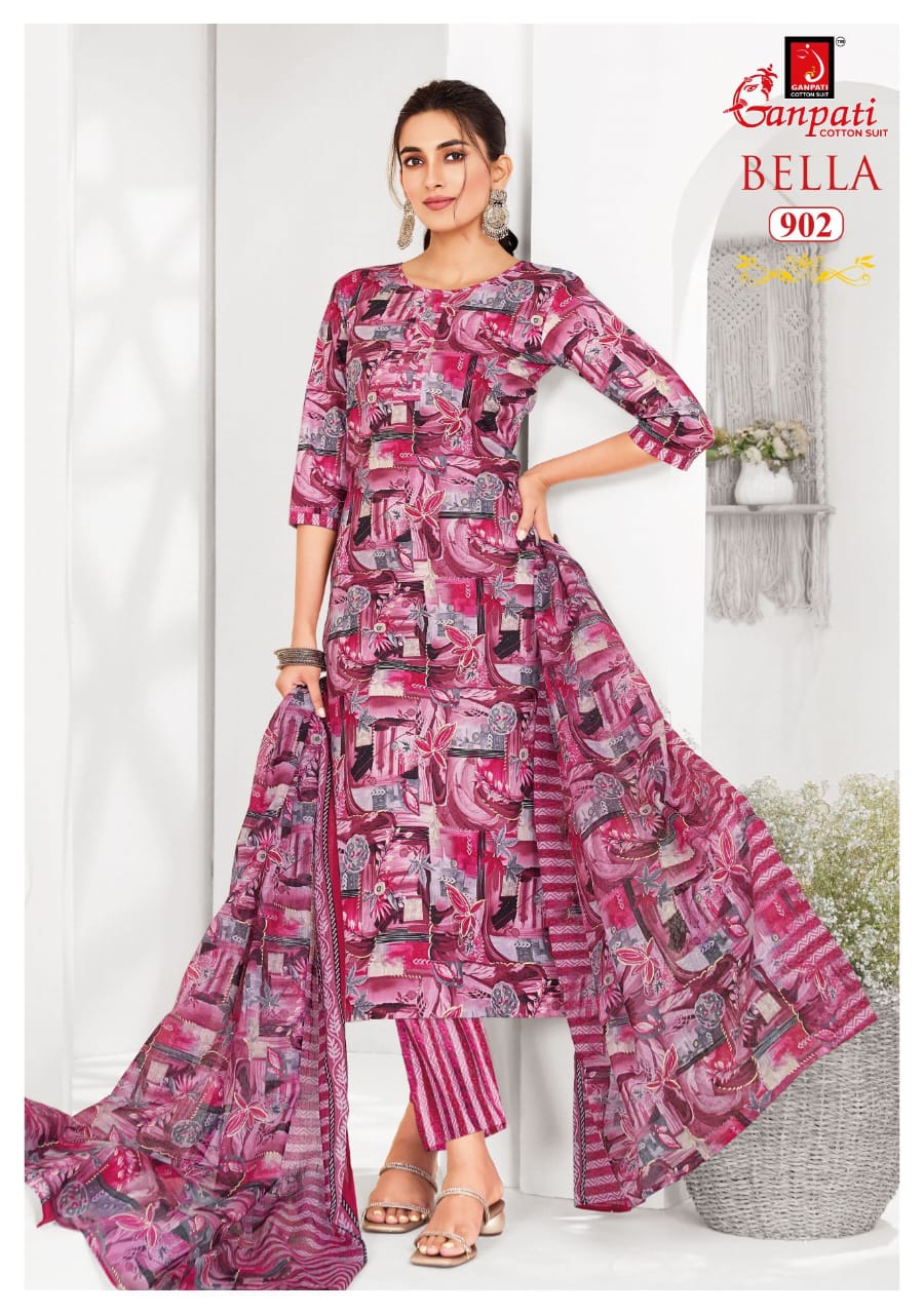 Ganpati Bella Pant Vol 9 Cotton Printed Dress Material - Image 13