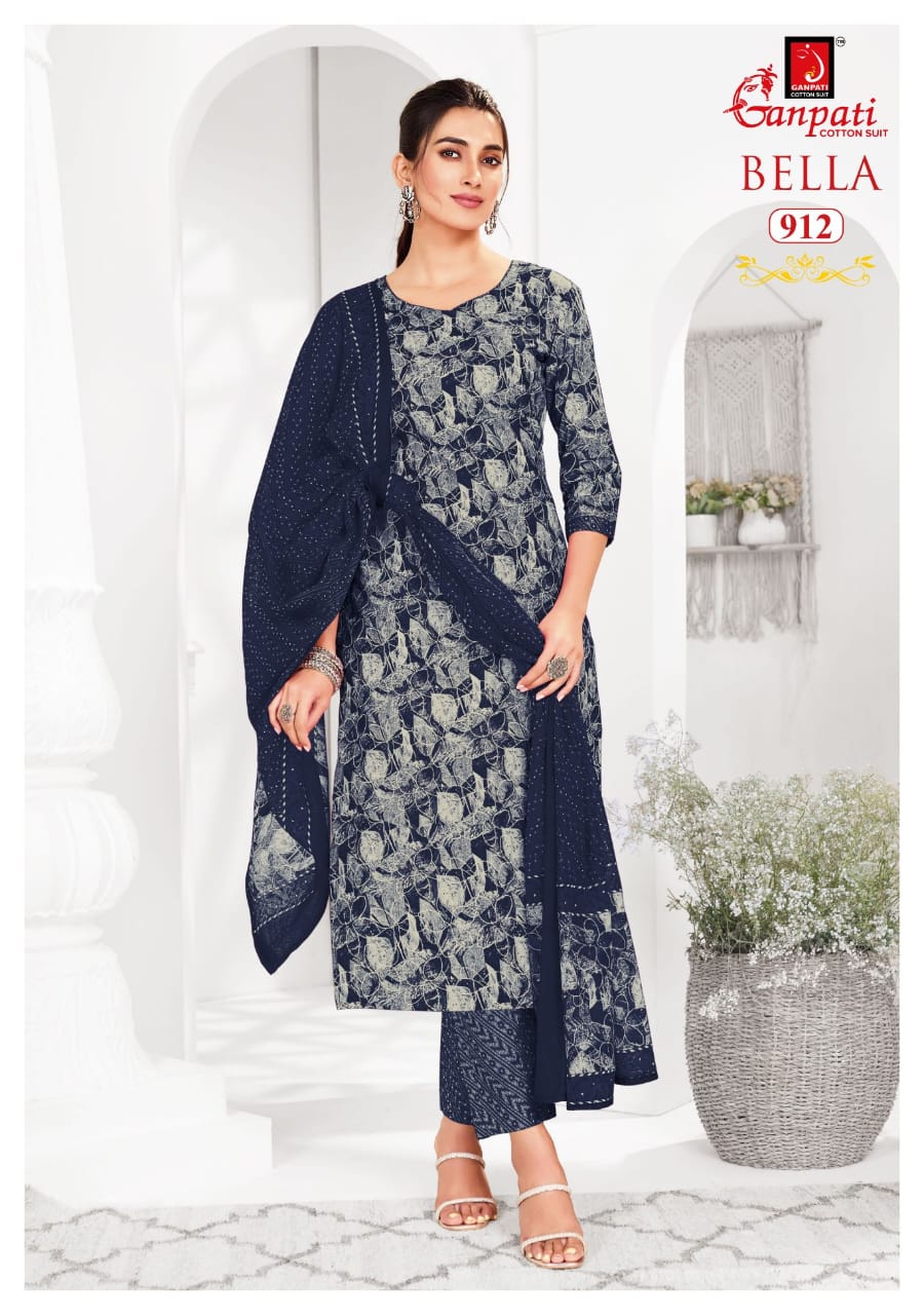 Ganpati Bella Pant Vol 9 Cotton Printed Dress Material - Image 2