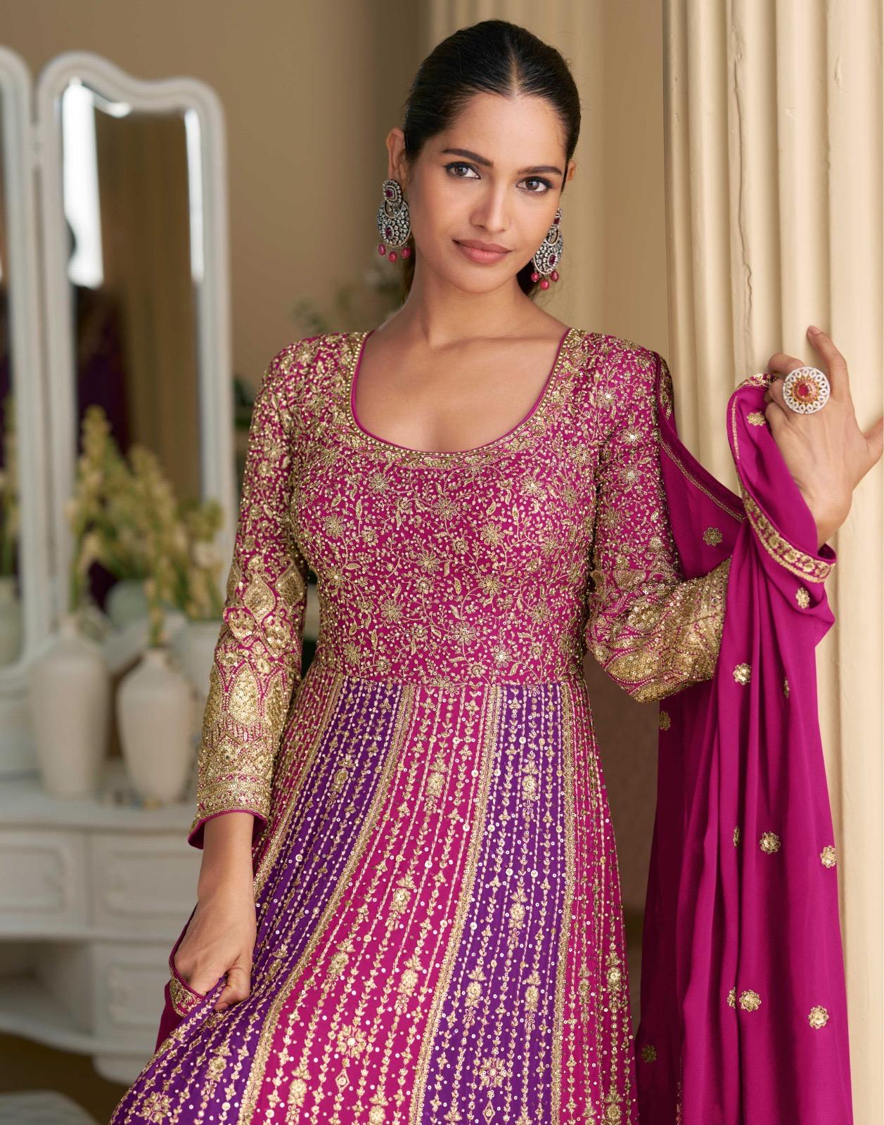 Sayuri Rutba Georgette Embroidered Party Wear Gown - Image 5