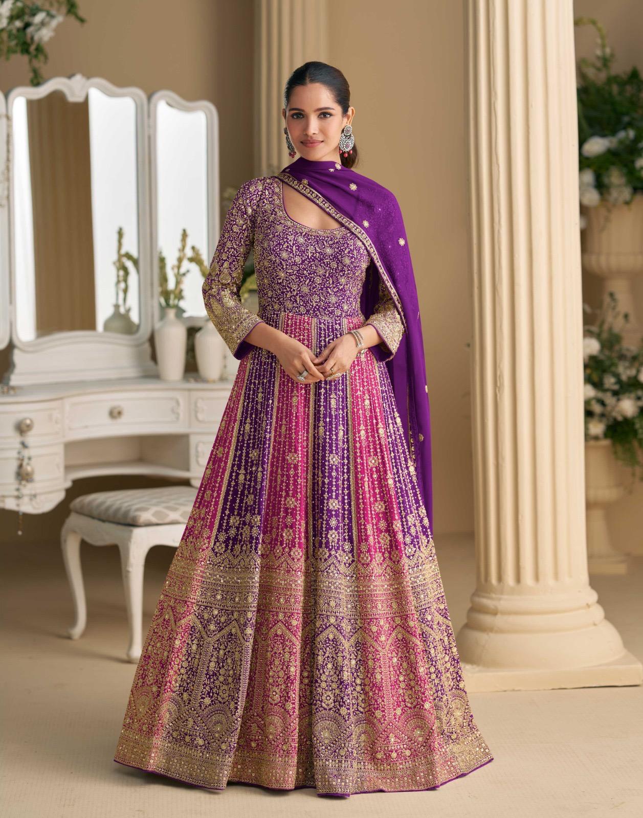 Sayuri Rutba Georgette Embroidered Party Wear Gown - Image 3