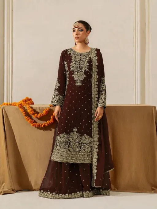 5901 Readymade Faux Georgette Sequence Salwar Suit Catalog