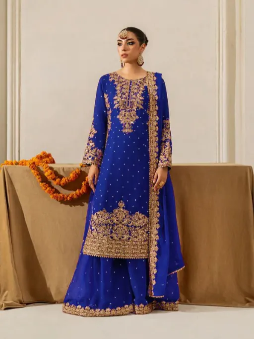 5901 Readymade Faux Georgette Sequence Salwar Suit Catalog - Image 4