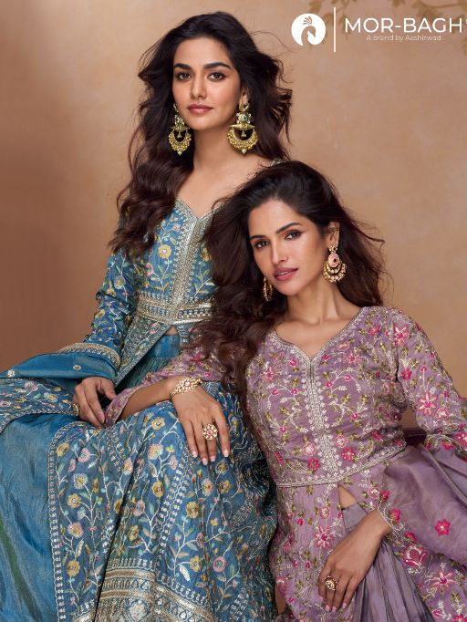 Aashirwad Mor Bagh Prachi Georgette And Simar Silk Gown