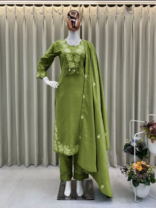 BE 385 Readymade Reyon Slub Cotton Slawar Suit Collection - Image 3