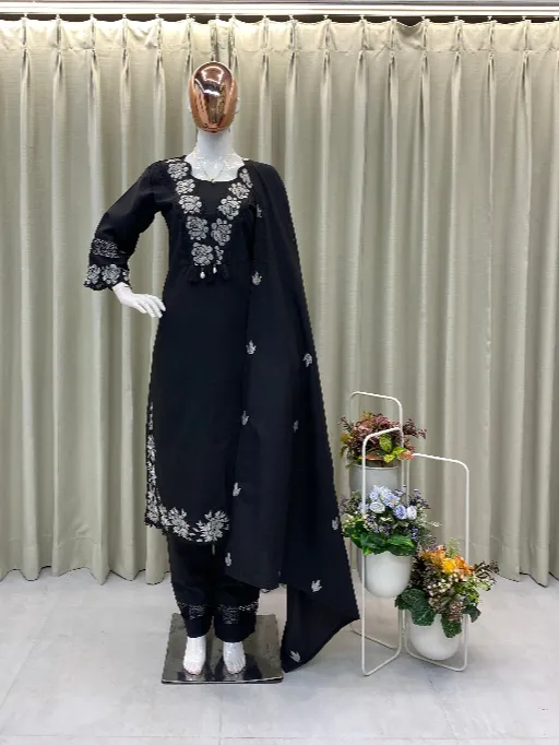 BE 385 Readymade Reyon Slub Cotton Slawar Suit Collection - Image 7