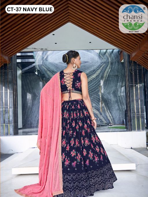 CHANSI TRENDZ 37 Digital Print Georgette Lehenga Choli Collection - Image 8