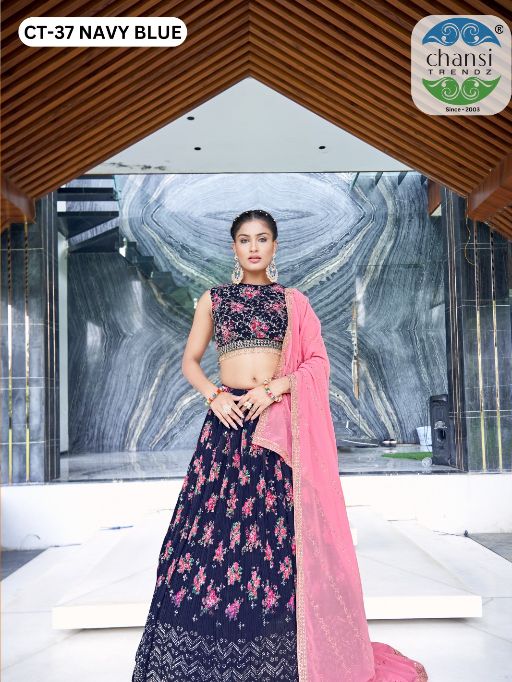 CHANSI TRENDZ 37 Digital Print Georgette Lehenga Choli Collection - Image 2