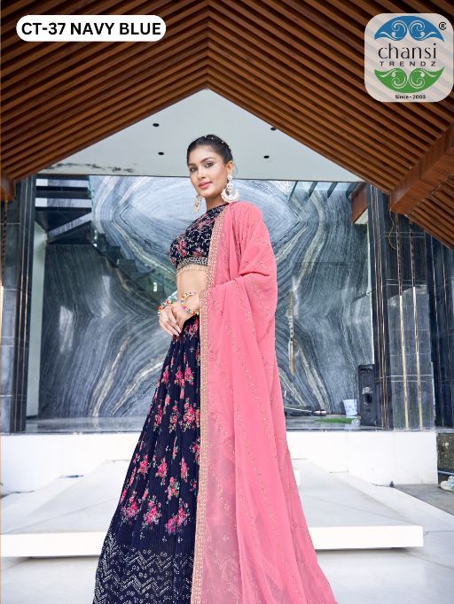 CHANSI TRENDZ 37 Digital Print Georgette Lehenga Choli Collection - Image 3