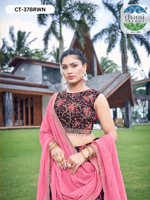 CHANSI TRENDZ 37 Digital Print Georgette Lehenga Choli Collection - Image 5