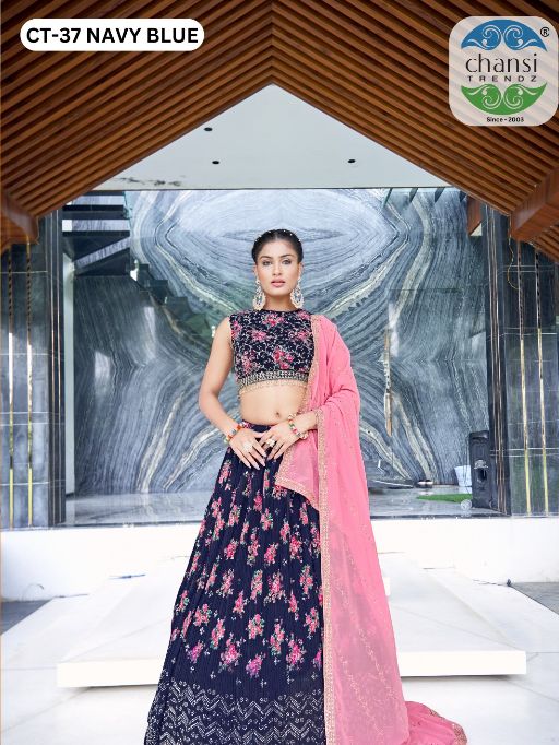 CHANSI TRENDZ 37 Digital Print Georgette Lehenga Choli Collection