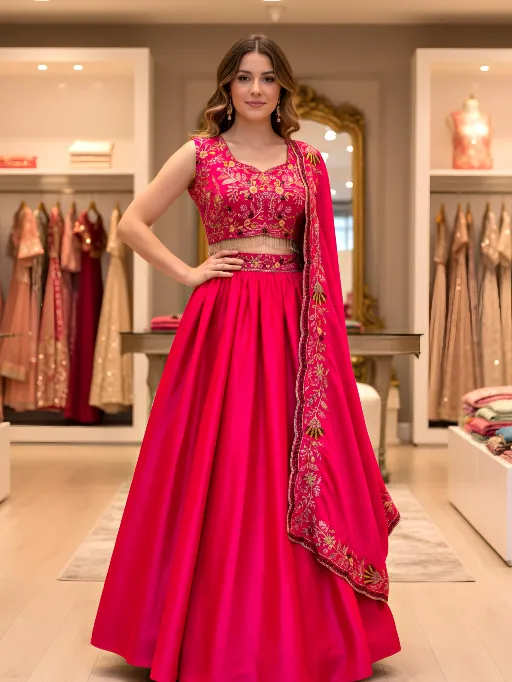 DVD ON5101 Malai Satin Lehenga Choli Collection