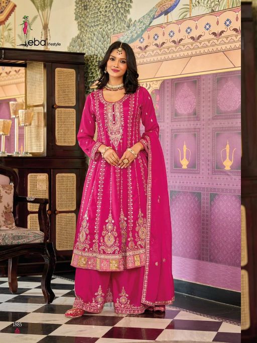 Eba Ragini Wholesale Chinon Embroidery Work Festival Wear Collection