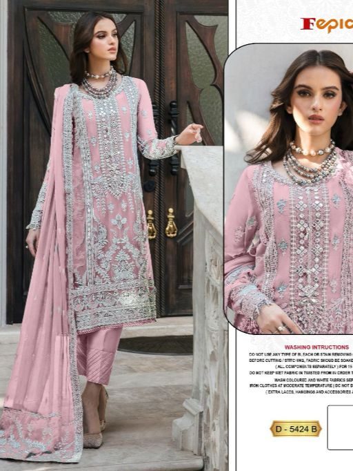 Fepic Rosemeen D 5424 Wholesale Georgette Embroidered Pakistani Suit
