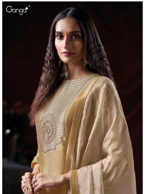 Ganga Rumeesa 3732 Wholesale Bemberg Silk Handwork Salwar Kameez