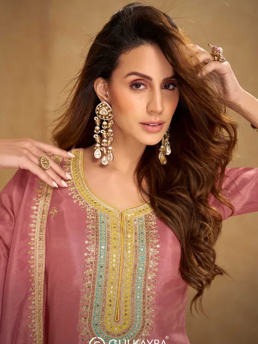 Gulkayra Nusrat Readymade Shimmer Silk Salwar Suit Collection