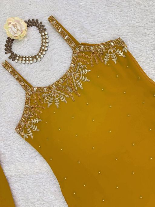 KD 1531 Faux Georgette Readymade Sharara Suit Catalog — Wholesale Salwar Suits, Vardan Ethnic wholesale from Surat - Gallery Image 2