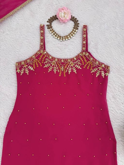 KD 1531 Faux Georgette Readymade Sharara Suit Catalog — Wholesale Salwar Suits, Vardan Ethnic wholesale from Surat - Gallery Image 9
