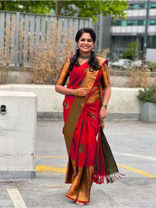 KP-R Creation KP-R 145 Wholesale Jacquard Lichi Silk Saree Collection - Image 2