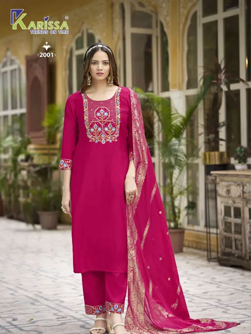 Karissa Roshani Vol 2 Wholesale Readymade Roman Silk Salwar Suit - Image 8