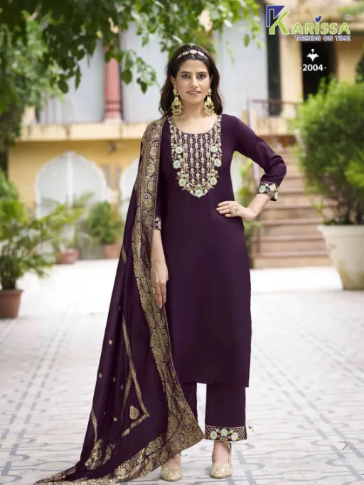 Karissa Roshani Vol 2 Wholesale Readymade Roman Silk Salwar Suit - Image 4