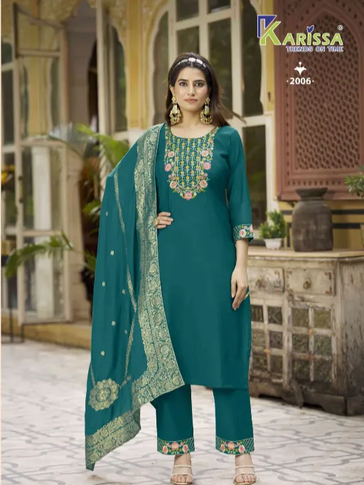 Karissa Roshani Vol 2 Wholesale Readymade Roman Silk Salwar Suit - Image 6