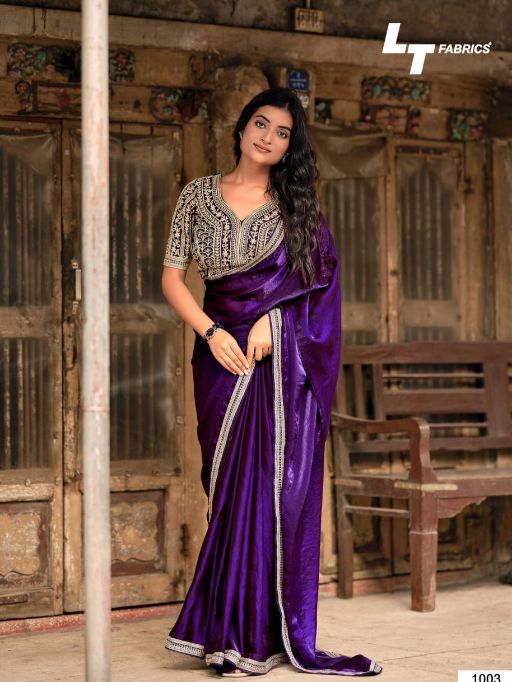 L .T Fabrics Magnolia Vol 10 Wholesale NC Malai Silk Saree Collection - Image 3