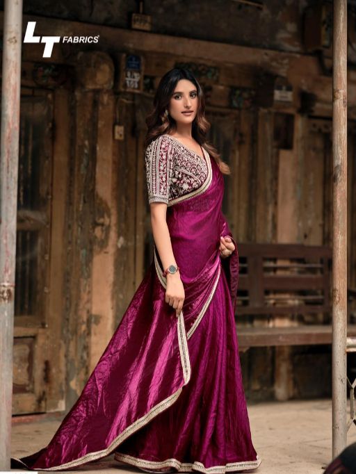 L .T Fabrics Magnolia Vol 10 Wholesale NC Malai Silk Saree Collection - Image 4