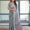 LINEN 147 Pure Linen Ikat Print Saree Catalog