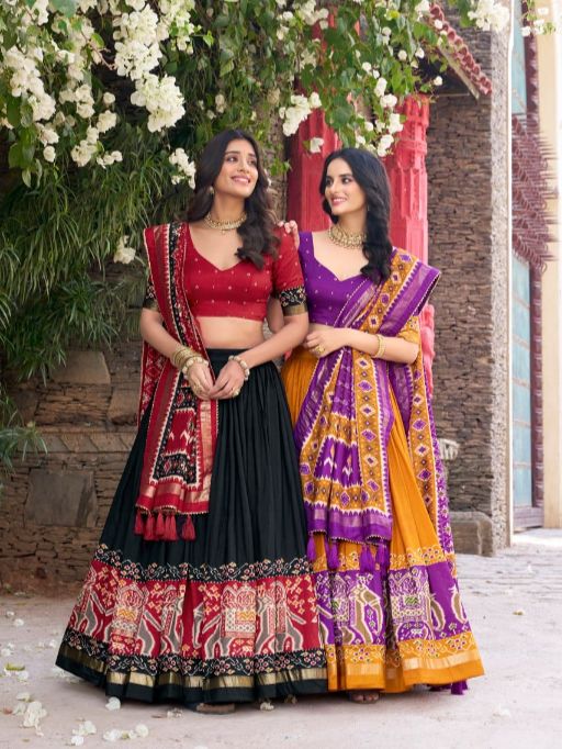 LNB DIYANSHI Patola Print Tussar Silk Lehenga Choli Collection
