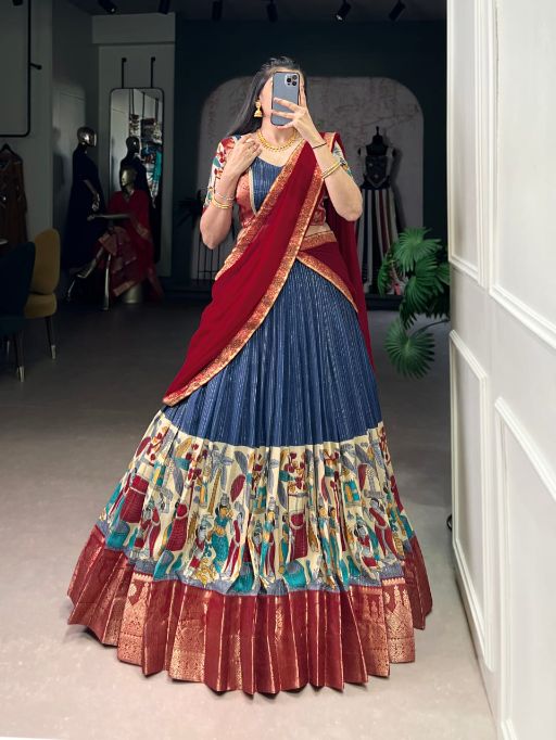 LNB NITRIYA Poly Chanderi Zari Stripe Lehenga Choli Collcetion - Image 4