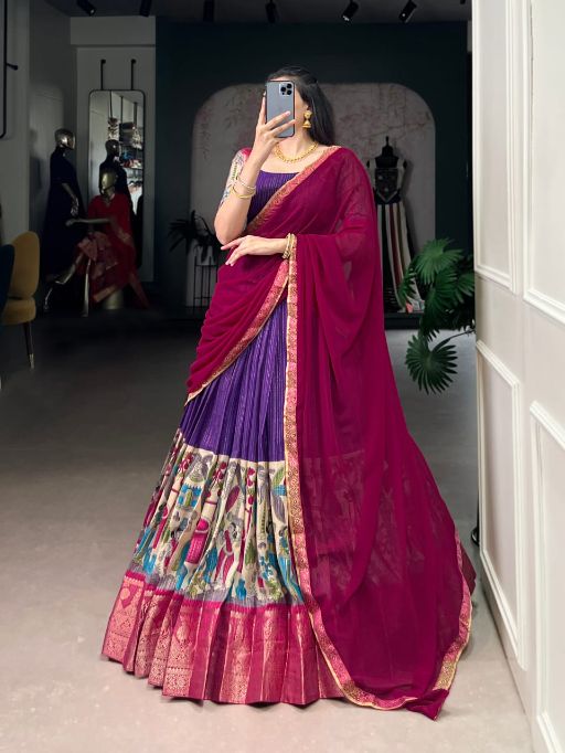 LNB NITRIYA Poly Chanderi Zari Stripe Lehenga Choli Collcetion - Image 9