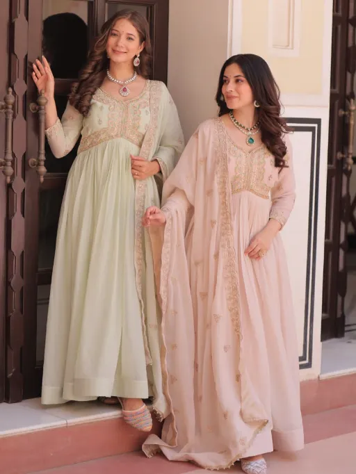 LW 9298 Readymade Star Georgette Embroidered Gown Collection