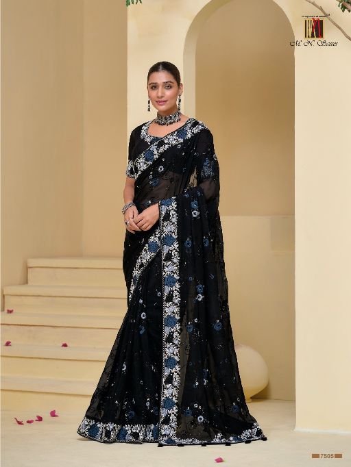 M.N Mn 7500 Launching Series Designer Saree Catalog