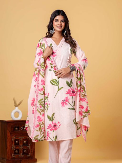 Naisha K 300 Wholesale Cotton Printed Kurti Bottom With Dupatta Collection